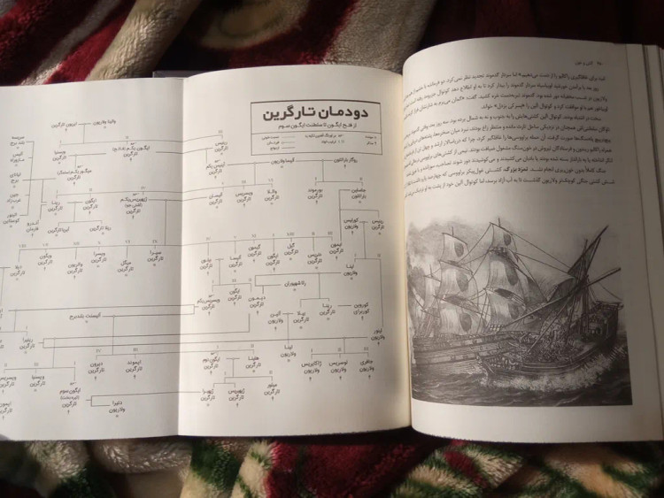 آتش و خون جرج آر آر مارتین حسین شهرابی زهرا هدایتی باژ ویدا (جلد سخت، لبه رنگی) با قاب
